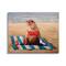 Stupell Industries Polka Dot Bikini Sea Lion Tropical Drink Beach Scene Canvas Wall Art